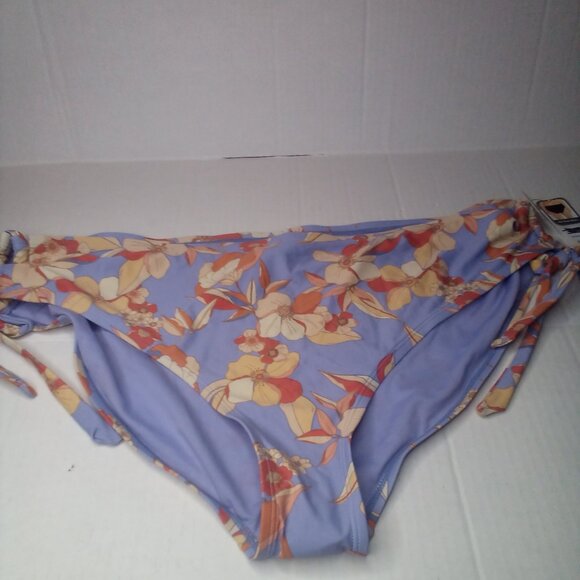 Time And Tru Swim Bikini Bottom Women 3X 24W 26W Floral Blue Peach - Picture 1 of 14